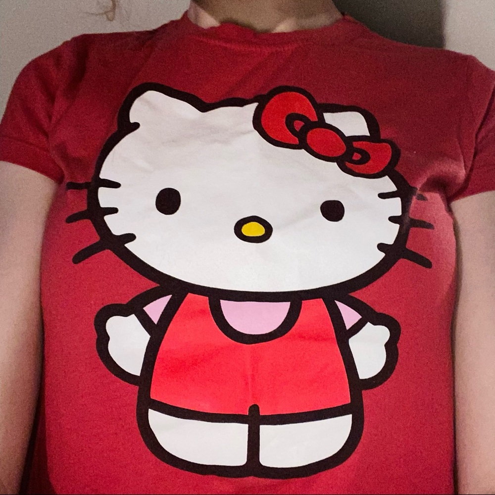 Y2k Red Hello Kitty Tshirt